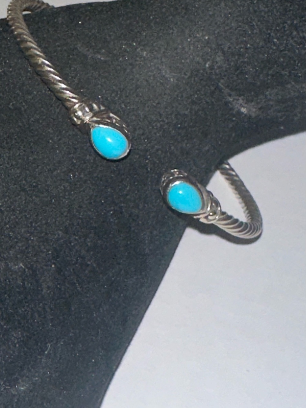 Sterling Silver Sleeping Beauty Turquoise Cuff